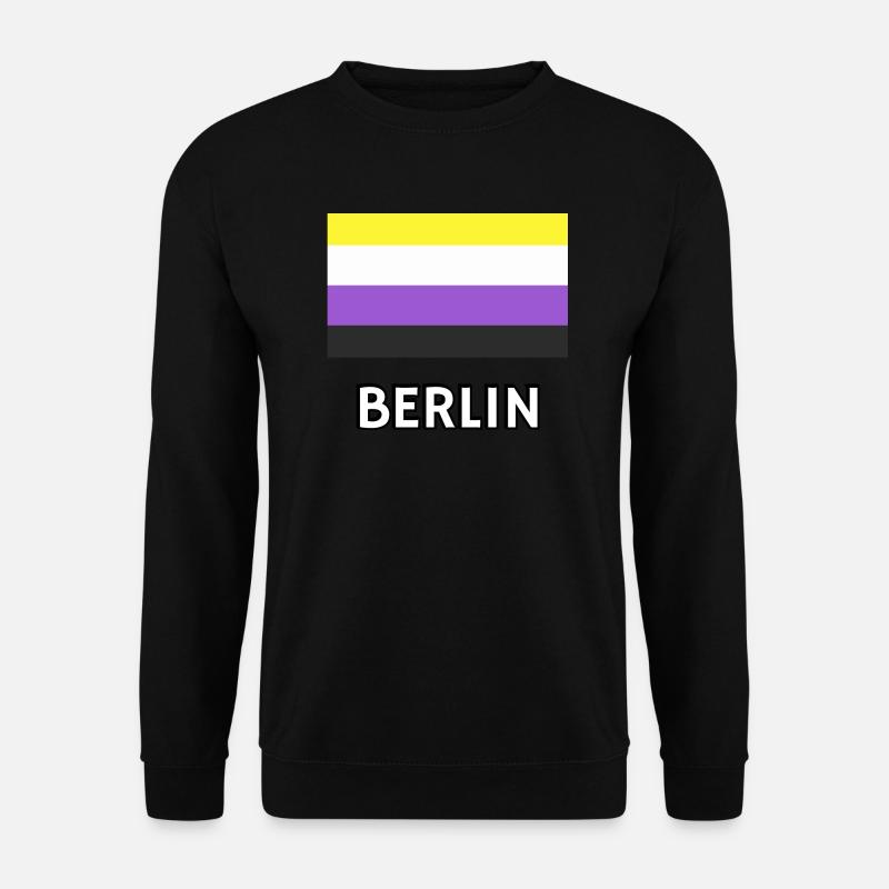 Non binary Pride Flag Berlin - Unisex Sweatshirt - black
