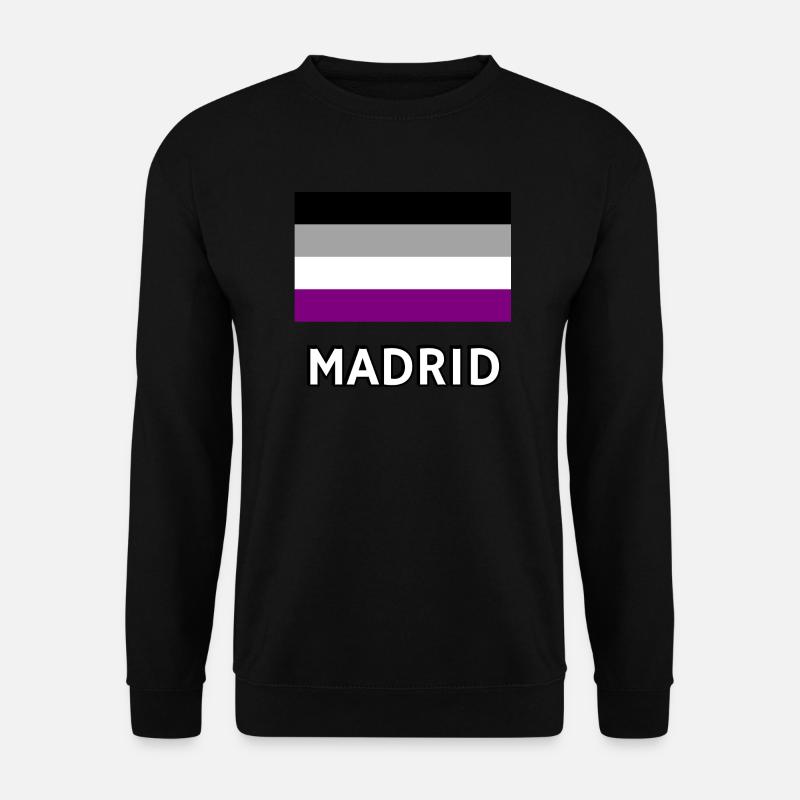 Asexualité Pride Drapeau Madrid - Sweat-shirt Unisexe - noir