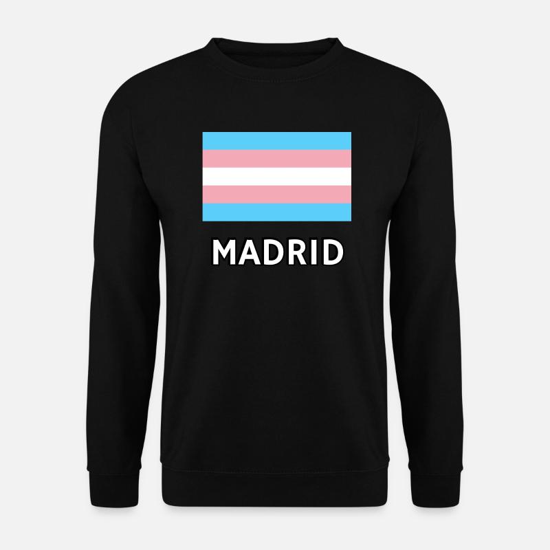 Trans Pride Flag Madrid - Unisex Sweatshirt - black