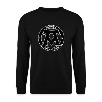 Lüneburg - Salz und Seele | Mons Pons Fons Design - Unisex Pullover - Schwarz - Vorne - Alina (178cm) & Michal (187cm)
