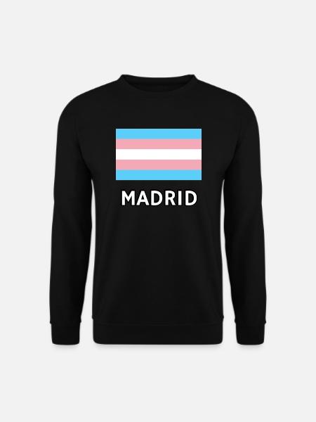 Trans Pride Flag Madrid - Unisex Sweatshirt - black