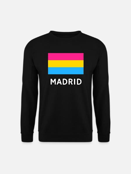 Pan Pride Drapeau Madrid - Sweat-shirt Unisexe - noir