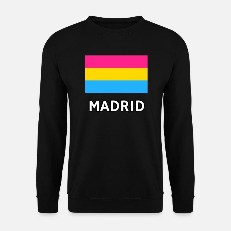 Pan Pride Drapeau Madrid - Sweat-shirt Unisexe - noir