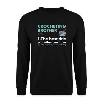 Crochet Brother Définition Crochet - Sweat-shirt Unisexe - noir - Devant - Alina (178cm) & Michal (187cm)