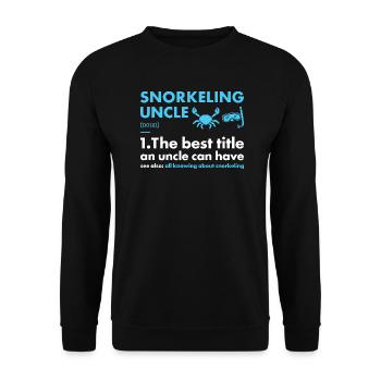 Snorkeler Oncle Définition Snorkeling - Sweat-shirt Unisexe - noir - Devant - Alina (178cm) & Michal (187cm)