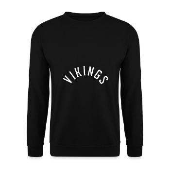 Vikings - Unisex Pullover - Schwarz - Vorne - Alina (178cm) & Michal (187cm)