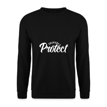 Les soldats protègent - Sweat-shirt Unisexe - noir - Devant - Alina (178cm) & Michal (187cm)