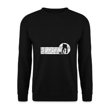 Curling sur glace Curling Retro Cadeau - Sweat-shirt Unisexe - noir - Devant - Alina (178cm) & Michal (187cm)