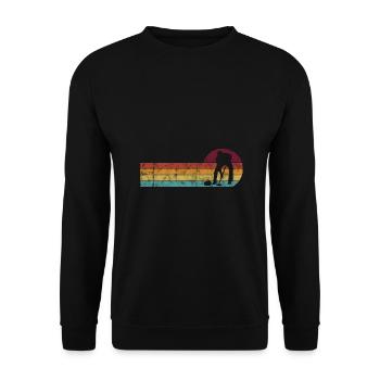 Curling sur glace Curling Retro Cadeau - Sweat-shirt Unisexe - noir - Devant - Alina (178cm) & Michal (187cm)