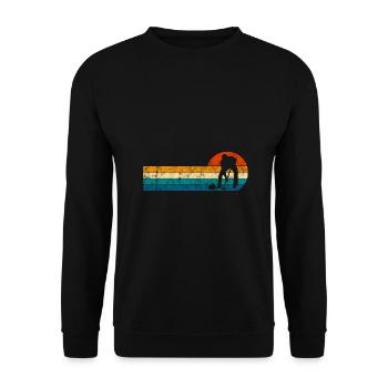 Curling sur glace Curling Retro Cadeau - Sweat-shirt Unisexe - noir - Devant - Alina (178cm) & Michal (187cm)