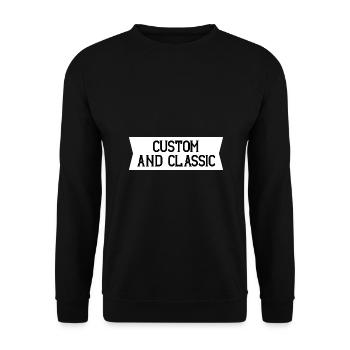 Custom and Classic - Unisex Sweatshirt - black - Front - Alina (178cm) & Michal (187cm)
