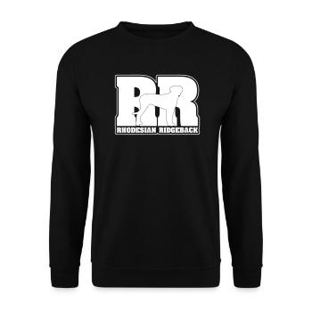 RHODESIAN RIDGEBACK RR dog dogs Wilsigns - Unisex Sweatshirt - black - Front - Alina (178cm) & Michal (187cm)