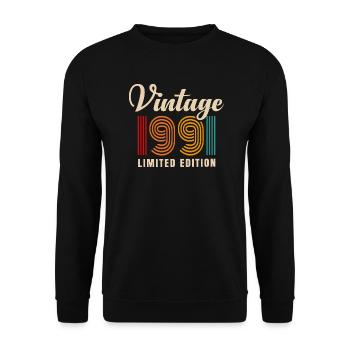 MILLÉSIME 1991. 30e anniversaire - Sweat-shirt Unisexe - noir - Devant - Alina (178cm) & Michal (187cm)