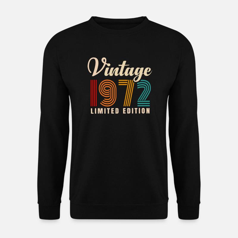 MILLÉSIME 1972. 49e ANNIVERSAIRE - Sweat-shirt Unisexe - noir