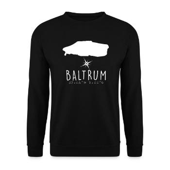 Baltrum Herzschlag Nordsee Geschenk - Unisex Pullover - Schwarz - Vorne - Alina (178cm) & Michal (187cm)