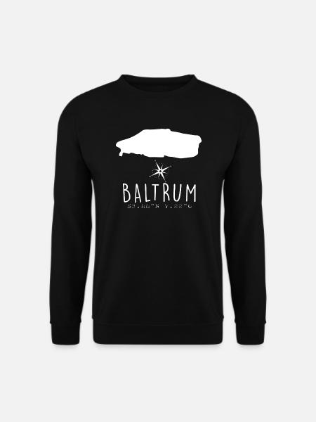 Baltrum Herzschlag Nordsee Geschenk - Unisex Pullover - Schwarz
