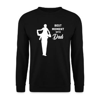 Father's Day Fun Design - Unisex Sweatshirt - black - Front - Alina (178cm) & Michal (187cm)