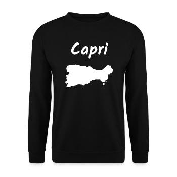 Capri Italien Mittelmeer Insel Urlaub Idee - Unisex Pullover - Schwarz - Vorne - Alina (178cm) & Michal (187cm)
