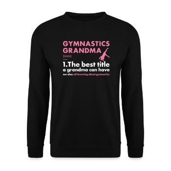 Sport Grandma Gymnastics - Unisex Pullover - Schwarz - Vorne - Alina (178cm) & Michal (187cm)