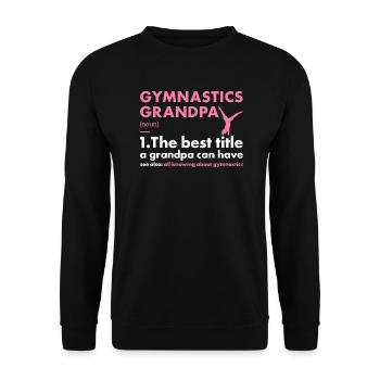 Sport Grandpa Gymnastics - Unisex Sweatshirt - black - Front - Alina (178cm) & Michal (187cm)