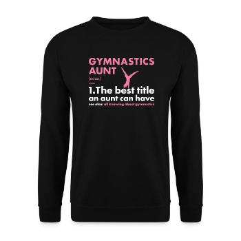 Sport Aunt Gymnastics - Unisex Sweatshirt - black - Front - Alina (178cm) & Michal (187cm)