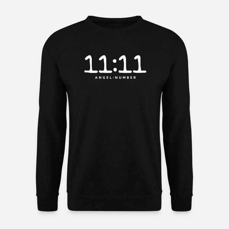 1111 WHITE - Unisex Sweatshirt - black