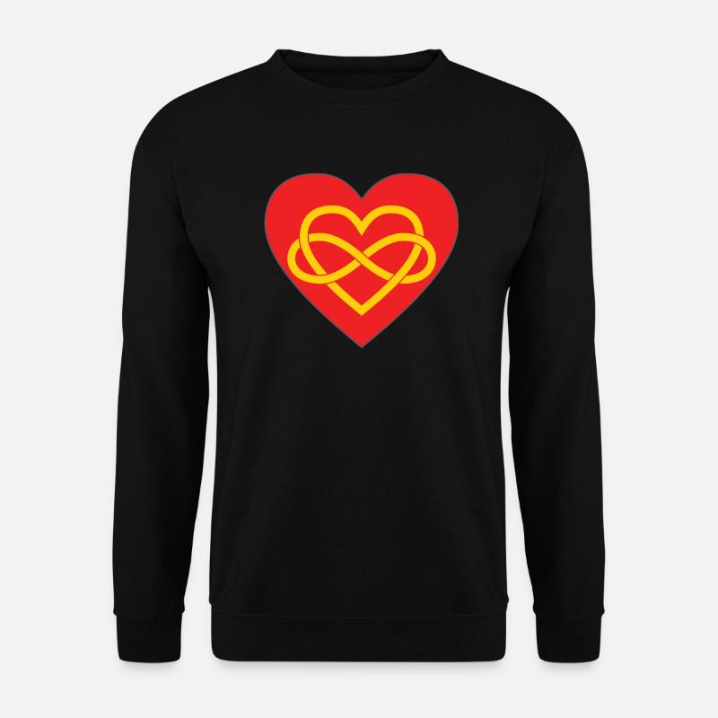 Polyamory Infinity Heart - Unisex Sweatshirt - black
