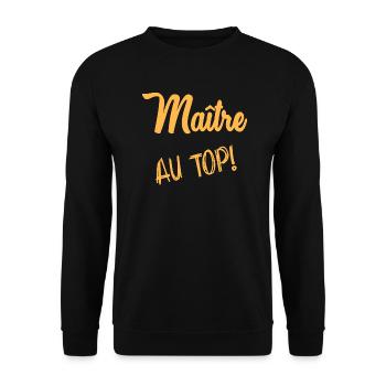 VIELEN DANK. MEISTER. - Unisex Pullover - Schwarz - Vorne - Alina (178cm) & Michal (187cm)