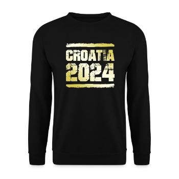Croatie 2024 Or - Sweat-shirt Unisexe - noir - Devant - Alina (178cm) & Michal (187cm)