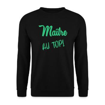 MASTER - Unisex Sweatshirt - black - Front - Alina (178cm) & Michal (187cm)