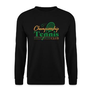 Tennis Club - Unisex Pullover - Schwarz - Vorne - Alina (178cm) & Michal (187cm)