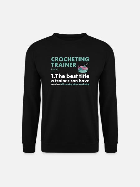 Crochet Trainer Définition Crochet - Sweat-shirt Unisexe - noir