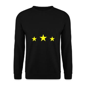 3 Sterne - Unisex Pullover - Schwarz - Vorne - Alina (178cm) & Michal (187cm)