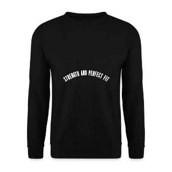 Strength and perfect fit - Unisex Pullover - Schwarz - Vorne - Alina (178cm) & Michal (187cm)