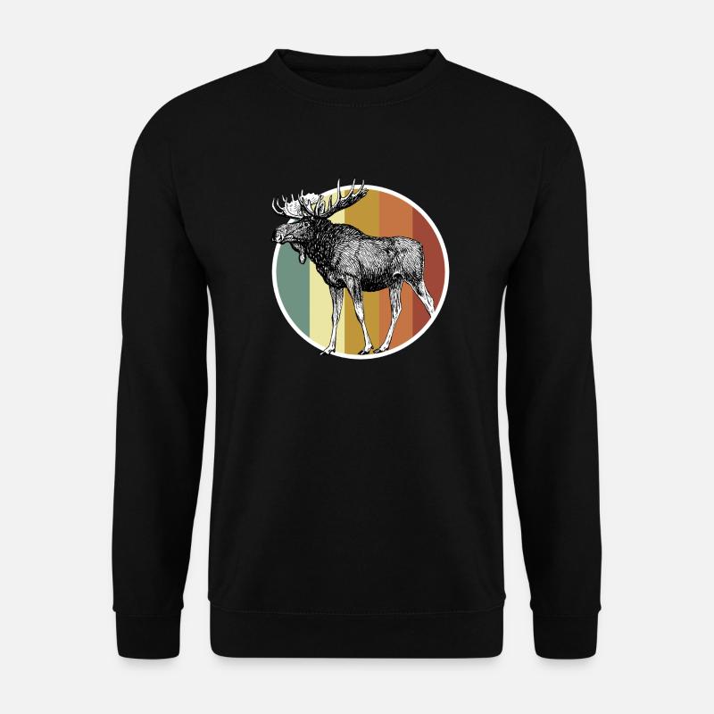 Elch Rentier Skandinavien Lappland Geschenk - Unisex Pullover - Schwarz