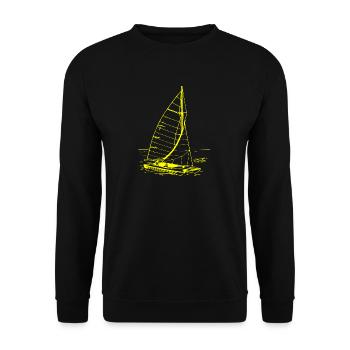 Catamaran - Unisex Sweatshirt - black - Front - Alina (178cm) & Michal (187cm)