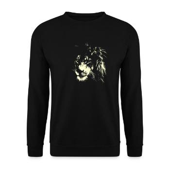 Léo AFRIQUE CAT SAVANNE - Sweat-shirt Unisexe - noir - Devant - Alina (178cm) & Michal (187cm)