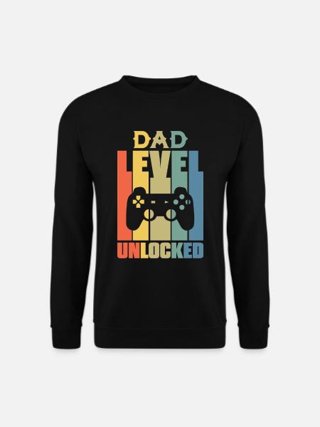 Dad Level Entsperrt Gaming neuen Vater - Unisex Pullover - Schwarz