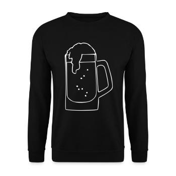 Beer Drawing Party Celebrate White - Unisex Sweatshirt - black - Front - Alina (178cm) & Michal (187cm)