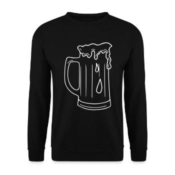 Beer Drawing Party Celebrate White - Unisex Sweatshirt - black - Front - Alina (178cm) & Michal (187cm)