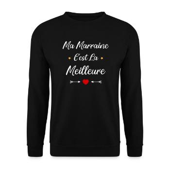 Ma marraine c'est la meilleure - Sweat-shirt Unisexe - noir - Devant - Alina (178cm) & Michal (187cm)