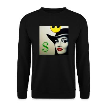 Dollar Girl - Unisex Pullover - Schwarz - Vorne - Alina (178cm) & Michal (187cm)