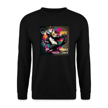 Break Your Limit - Unisex Pullover - Schwarz - Vorne - Alina (178cm) & Michal (187cm)
