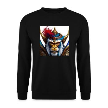 power - Unisex Sweatshirt - black - Front - Alina (178cm) & Michal (187cm)