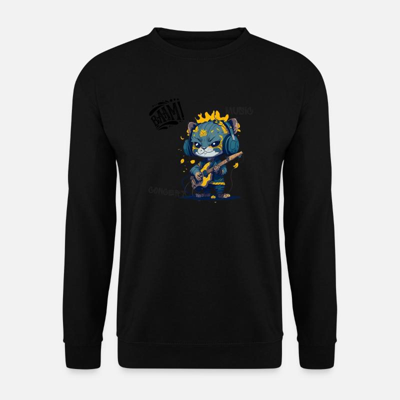 Power Katze - Unisex Pullover - Schwarz