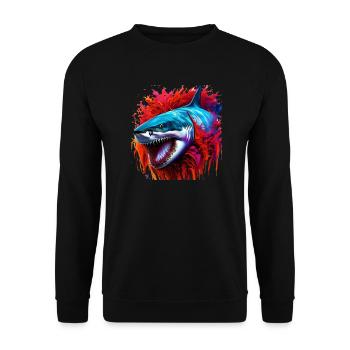 Requin de sang - Sweat-shirt Unisexe - noir - Devant - Alina (178cm) & Michal (187cm)