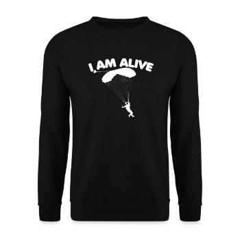 Parachutisme parachutiste - Sweat-shirt Unisexe - noir - Devant - Alina (178cm) & Michal (187cm)