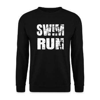 SwimRun Natation Jogging Sports d’Endurance Idée - Sweat-shirt Unisexe - noir - Devant - Alina (178cm) & Michal (187cm)