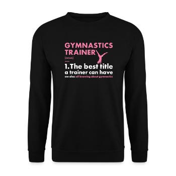 Sports Coach Gymnastics - Unisex Sweatshirt - black - Front - Alina (178cm) & Michal (187cm)