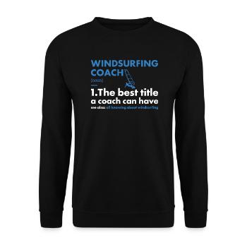 Sport Coach Windsurfing - Unisex Sweatshirt - black - Front - Alina (178cm) & Michal (187cm)